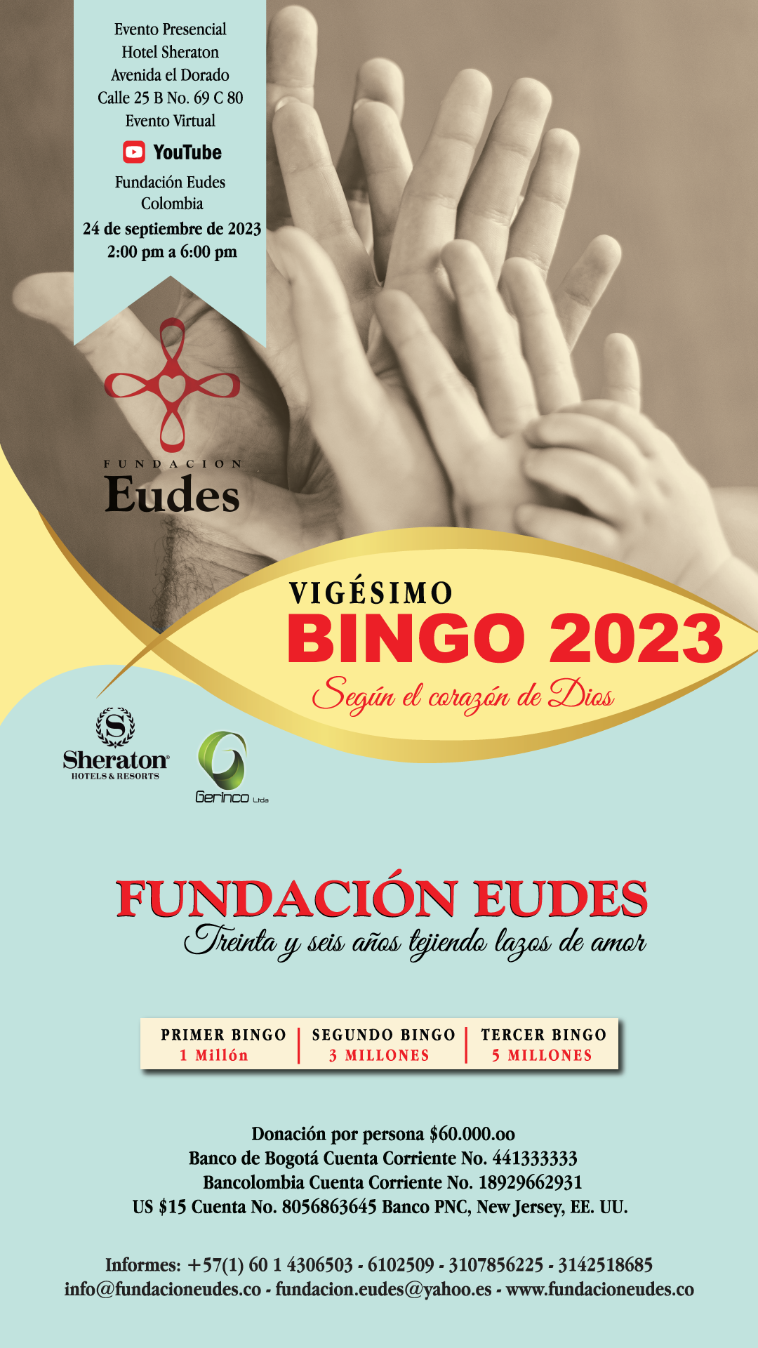 Bingo 2023 Fundacion Eudes Bogota, Colombia